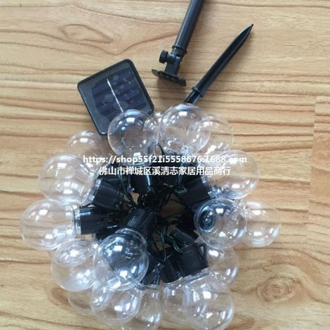 Ortviai Guirlande Lumineuse Solaire Extérieure G50 – 10 Ampoules Edison Transparentes, 3,5 m, Lumière Chaude (1/4)