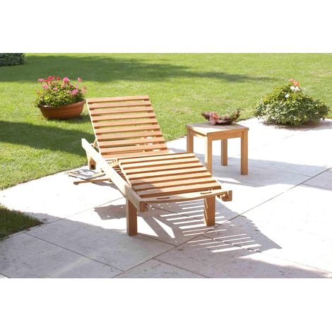 FIBULA - lettino prendisole in legno di teak (1/4)