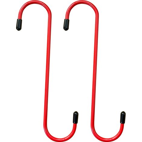 Kit de 2 supports d'étrier de frein, crochets d'étrier avec embouts en caoutchouc noir, robustes et durables, outil automobile pour freins, roulements, essieux et suspensions, rouge (1/5)