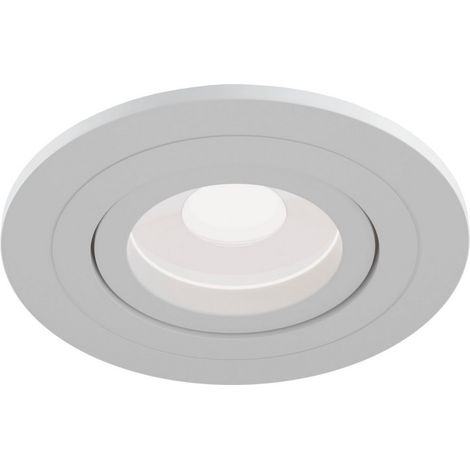 Faretto Da Incasso Moderno Atom Tondo Alluminio Bianco 1 Luce (1/4)