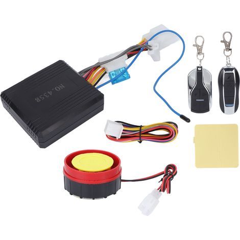 Kit de sistema de alarma antirrobo para motocicleta, control remoto unidireccional, resistente al agua, universal, 12 V (1/5)