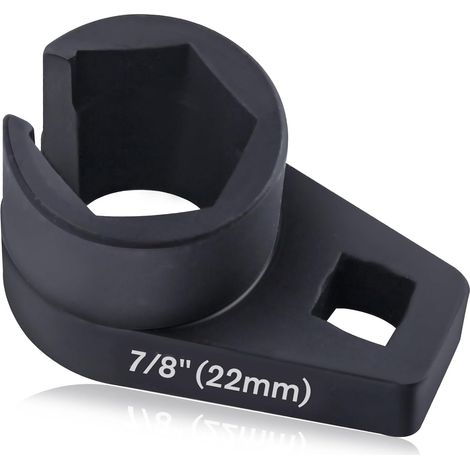 Prise de capteur d’O2 décalée, 7/8 pouce (22 mm) avec entraînement de 3/8 pouce, clé universelle pour capteur d’oxygène pour le retrait du capteur d’oxygène de voiture, outil de capteur d’O2 (1/5)
