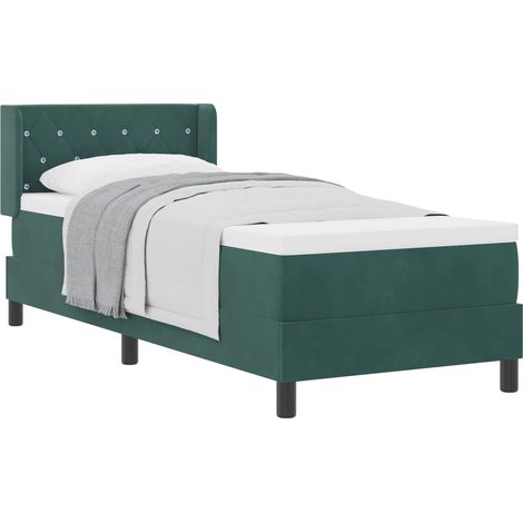 Maison Exclusive - Boxspringbett mit Kopfteil Dunkelgrün 200 x 80 (1/5)