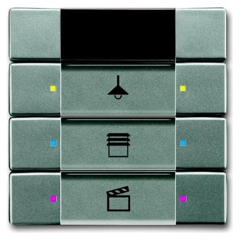 Poussoir 3 TouchesMf Avec Recepteur Ir Météor Gris Métal 2CKA006135A0163 ABB 587414