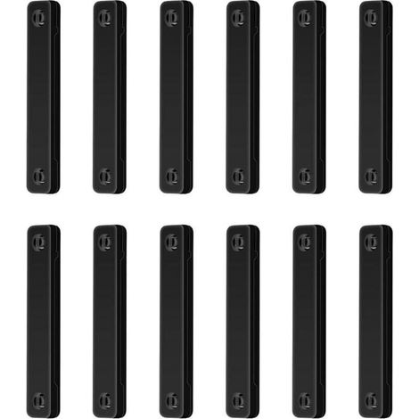 Lot de 12 clips adhésifs pour moustiquaire - Bandes magnétiques pour fenêtre - Installation sans trace et sans perforation - Pour stores de douche occultants - Aimant mural pour la maison et le bureau (1/4)