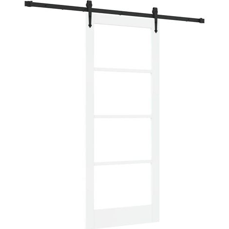 Maison Exclusive - Schiebetür Weiß und Schwarz 83 x 202 cm