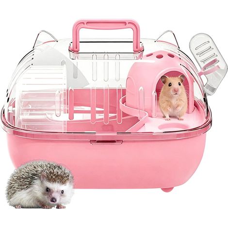 1 Cage de transport,Matériau polypropylène,Transparent,Ventilation optimale,Petit animal,Rongeur,Lapin,Lézard,Voyage court