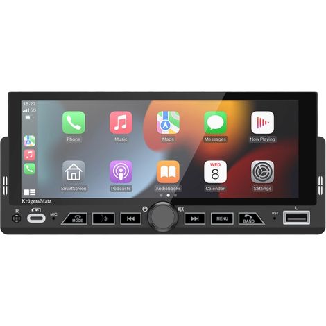 Télécommande pour autoradio Kruger&Matz KM2017 compatible CarPlay/Android Autoradio 6,9" USB 1DIN (1/5)