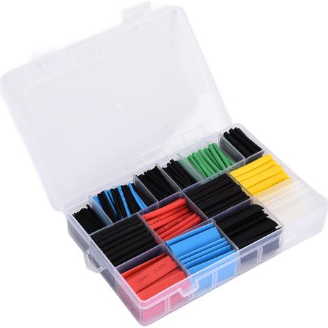 580Pcs Heat Shrink Tubing Kit Electrical Wire Wrap Connection Polyolefin Sleeve Assortment