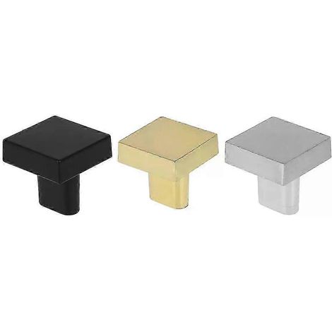 Flache schwarze quadratische Schrankknöpfe 1 x 1 Möbeltür- und Schrankbeschläge, Schubladengriffe, Küchenschrankgriffe - JXLGV (1/5)