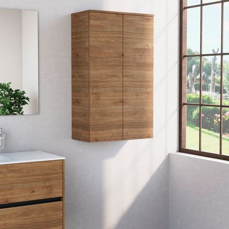 Inda - Colonna bagno con 2 ante e 3 ripiani 60x102 cm - Rovere (1/3)