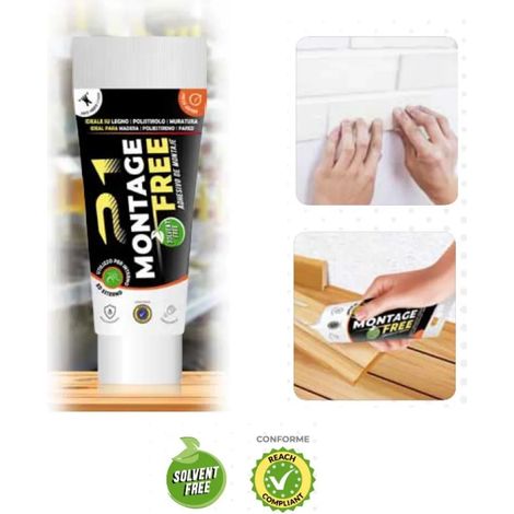ADESIVO DI MONTAGGIO COLLA 21 A BASE D'ACQUA MONTAGE FREE 21 TUBETTO GR.150 OFFERTA