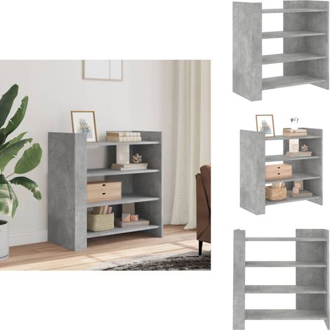 Sideboard Betongrau 73,5x35x75 cm Holzwerkstoff - Schreibtisch - Regal - Wohnzimmer Dekoration - Holz Sideboard - Modernes Sideboard (1/5)