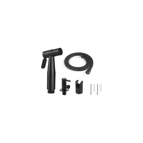 Schwarzer WC-Sprühkopf, hygienischer Bidet-Dusch-Sprühkopf, Hochdruck, sparsam und dennoch robust, Wandarmatur