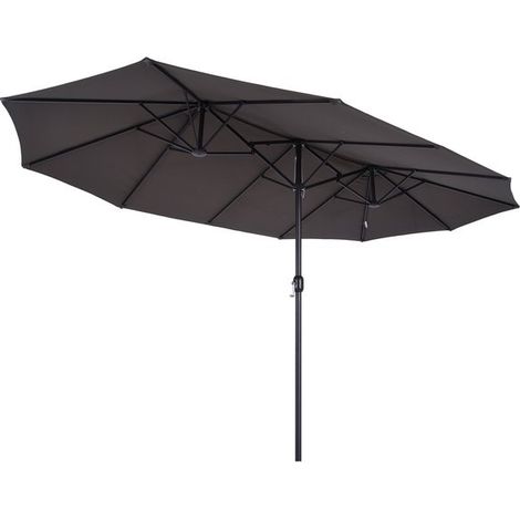 Grand parasol xxl CASTLE 4,6 m gris (1/5)