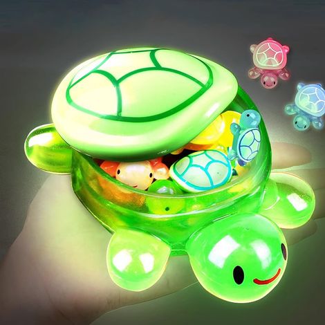 Boîte À Bonbons En Forme De Tortue - Résine Luminescente - Contenant De Stockage Pour Bureau Maison - Vert - 1 Pièce (1/3)