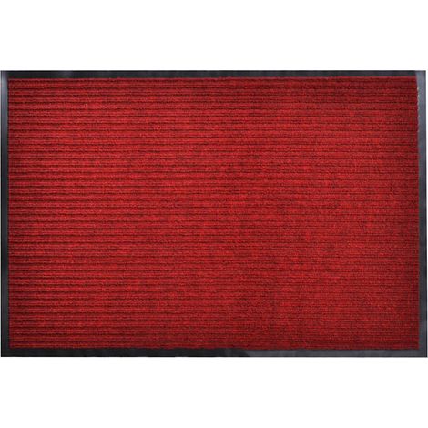 Tapis d'entrée rouge 120 x 180 cm PVC (1/5)