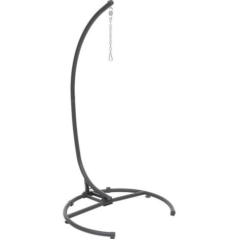 Ständer für Hängesessel PANAO Graphit - 105 x 105 x 210 cm - Epoxidbeschichteter Stahl