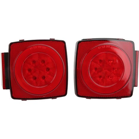 Feux Arrière LED 12V Stop Brake Feu de Position pour Bateaux Motoneiges Camping-cars Remorques Utilitaires (1/5)