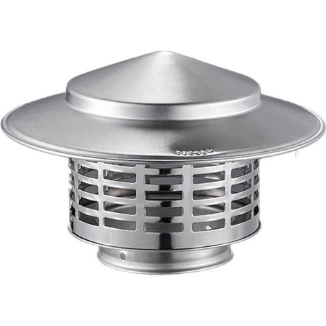 Chapeau de cheminée en acier inoxydable - Protection contre la pluie pour poêle à bois toutes saisons (1/4)