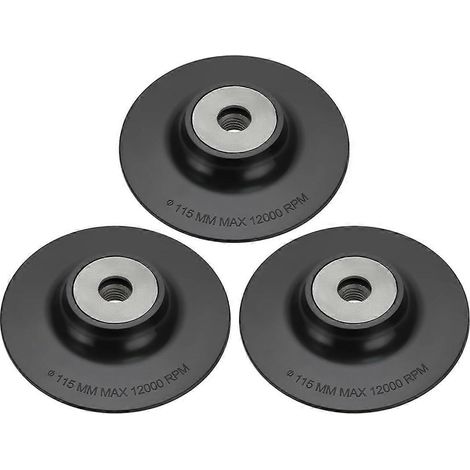 Set aus 3 Kunststoff-Stützplatten für Winkelschleifer, 115 mm Durchmesser (siehe Foto) (1/5)