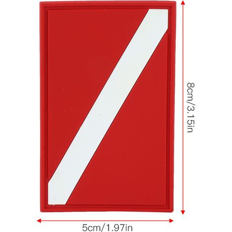 Taucherabzeichen aus PVC für Rucksack – Ersatzzubehör Taucherflagge