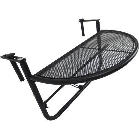 Table suspendue pour balcon métal noir (1/5)
