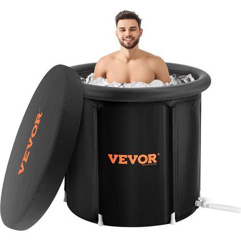 330 L 85x75 cm Bain Froid Portable, Baignoire Gonflable Pliable avec Couvercle pour Thérapie Eau Froide et Sportifs Adultes (1/5)