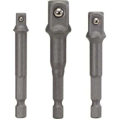 Jeu De 3 Adaptateurs Porte Douilles 6 Pans 1/4 3/8 1/2 Pouces