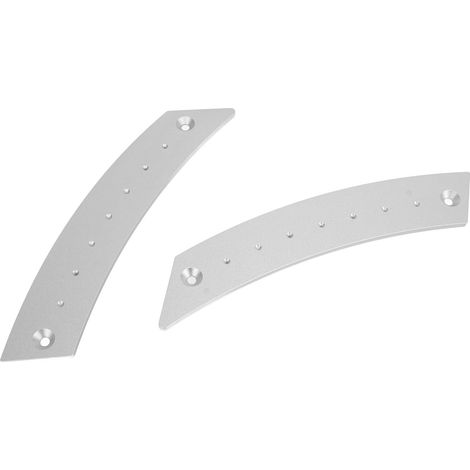 Ensemble de 2 poignées de tirage pour panneau de porte en alliage d'aluminium, haute résistance, antirouille, ergonomique pour automobiles, argenté (1/5)