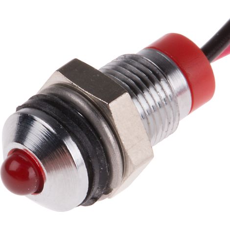 Voyant LED lumineux Rouge RS PRO, dia. 6mm, 2V c.c., taille de la lampe 3 mm, IP67 ( Prix pour 1 ) (1/2)