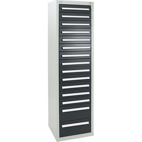 Stumpf Schubladenschrank Serie T-100/35-1, RAL 7035/7016, 15 Schubladen (1/3)