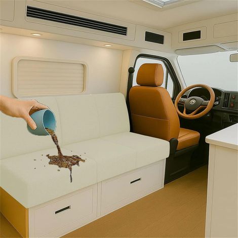 Housse Banquette Extensible pour Camping-Car avec 2 Sangles Antidérapantes (1/5)