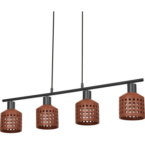 OSRAM Decor Clay Windows Suspension, LN, 4xE27, non gradable, argile/métal, IP20, marron (1/5)