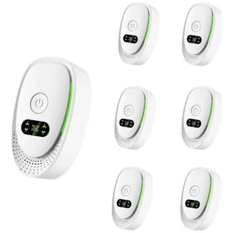 Répulsif à ultrasons (lot de 6) – Anti-souris, rats, moustiques et araignées Répulsif électronique multifonction pour fourmis, cafards et chauves-souris Répulsif à ultrasons 360° en (1/5)