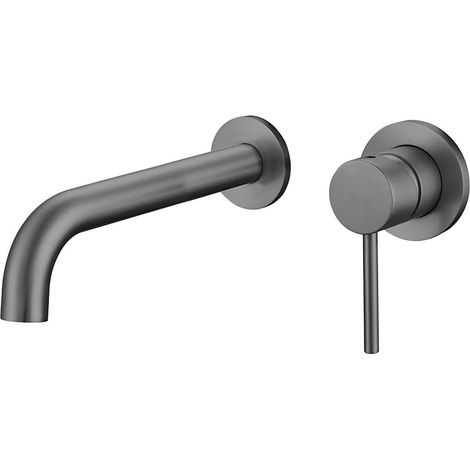 Kibath Grifo Empotrado de Lavabo monomando acabado GUN METAL fabricado en latón (1/4)