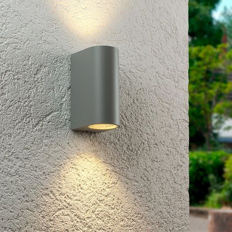 Außenleuchte Wandleuchte Frame UP&DOWN rund für GU10 IP54 - Farbe: Silber (1/5)