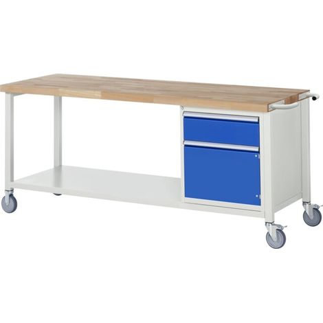 Etabli mobile brut Modèle 8152 LxPxH 2000x700x880mm (1/5)