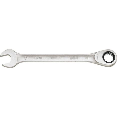 Chiave a bussola a cricchetto con anello di bloccaggio, 7 R SW 24mm, lunghezza 325mm, curva