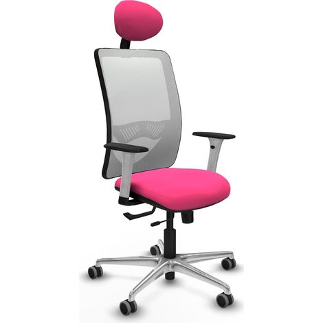 Silla de oficina piqueras y crespo Zulema transparente reposabrazos blancos (1/2)