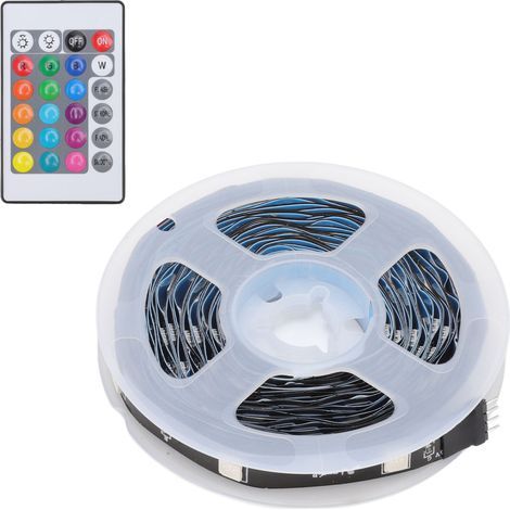 Bande LED intelligente RGB WiFi multifonctionnelle, contrôlable via application, intensité variable, 5050, idéale pour les fêtes à domicile et les KTV (5 m). (1/5)
