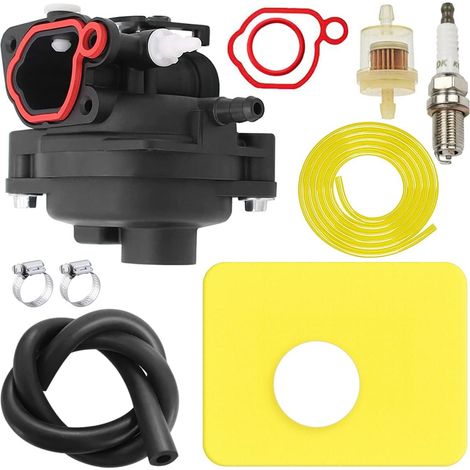 799583 593261 carburateur pour Briggs & Stratton 591160 595656 591979 300E 450E 500E 550EX 125cc 140cc 08P502 09P602 Series Pièces de Moteur de Tondeuse à Gazon, avec Bougie d'allumage (1/5)
