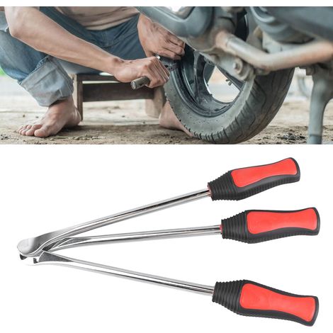 (Exclusivité Mexique) Outils pour pneus de moto : démonte-pneu, cuillère et housse de protection (quatrième sac en plastique, housse de protection rouge) (1/5)