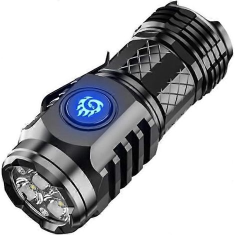 Lampe torche ultra-puissante, lampe torche LED, mini lampe torche, luminosité réglable (1/4)