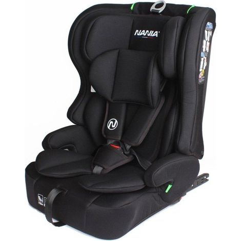 Autokindersitz - NANIA - LIMA - Gruppe 1/2/3 - 76-150 cm - Isofix - I-Size - Reduzierer - Schwarz
