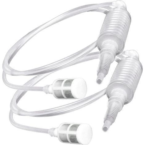 Lot de 2 tubes de filtre pour siphon de brassage manuel pour fabrication de vin, pompe à vin, bière, outil de brassage, taille environ 2 m (1/4)