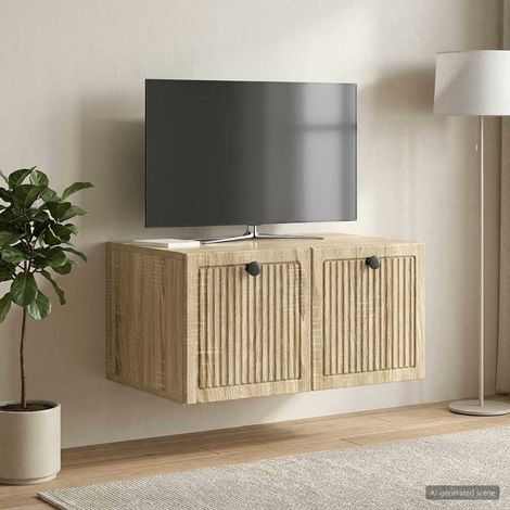 Wandmontierter TV-Schrank Sonoma-Eiche 59,5 x 41 x 30 cm (1/5)