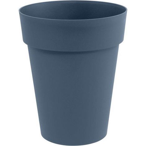 Vase mi-haut Rond - EDA - Toscane - Ø 44 cm - 50 L - Pré-percé - Ø 44 x H. 53 cm - Bleu Jean