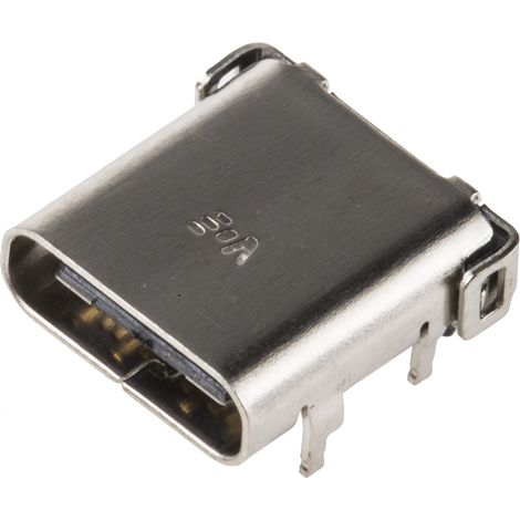 Connecteur USB C Femelle RS PRO ports, Montage sur CI, Angle droit ( Prix pour 1 ) (1/2)