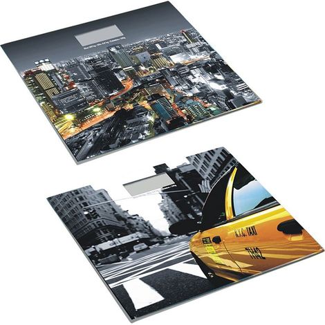 BURI Digitale Glas-Personenwaage City-Style 30x1,5x25cm Körperwaage Waage digital (1/3)
